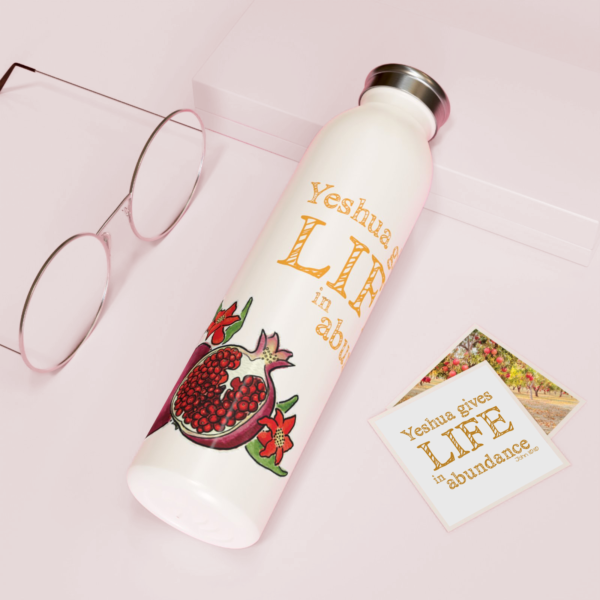 Seven Species Pomegranate Slim Water Bottle
